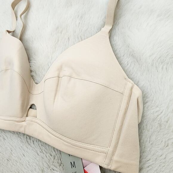 NEW Neiwai Pure Comfort 5/8 Cup Bandeau Bra Cream Cut-Out Bralette - Picture 5 of 11